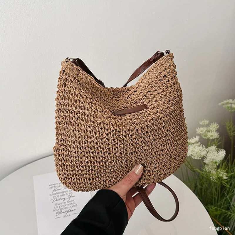 Ladies Fashion Summer Straw Crossbody Bag Women Beach Holiday Shopping Woven Shoulder Handbag Messenger Purses For Women Bags M251216
