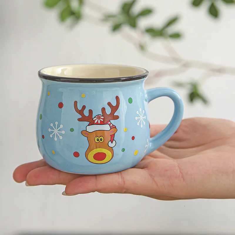 Ceramic Cup Christmas Cartoon Cute High Appearance Ll Coffee Cup Dessert Breakfast Milk Cup Children Christmas Gifts H251215