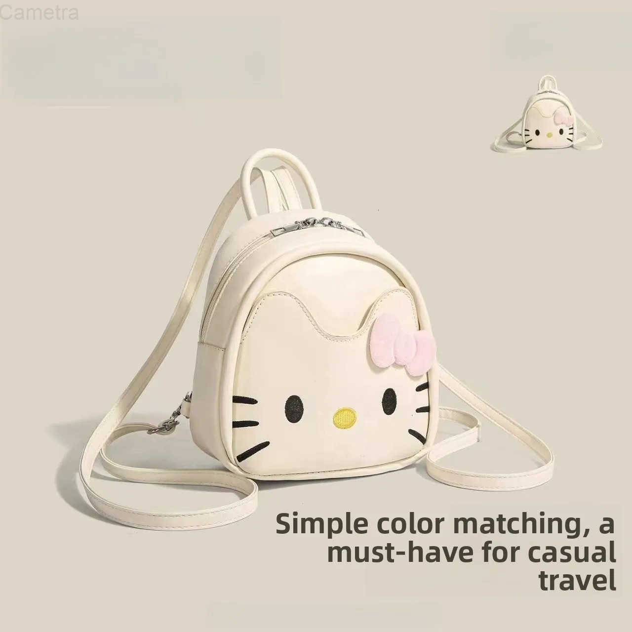 Sanrio Cute cartoon character Hello kitty shoulder mini backpack Super cute creative backpack Cute fun ladies small bag Holiday gift H251216