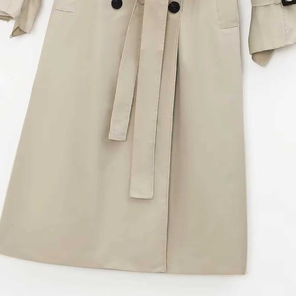 UNIZERA 2025 New Womens Casual Fashion European and American Style Design Double breasted Windproof CoatT251216