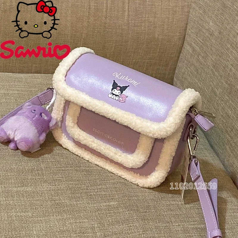 Sanrio Original New Womens Shoulder Bag Luxury Brand Original Fashion Womens Shoulder Messenger Bag Cartoon Plush Womens Bag H251216