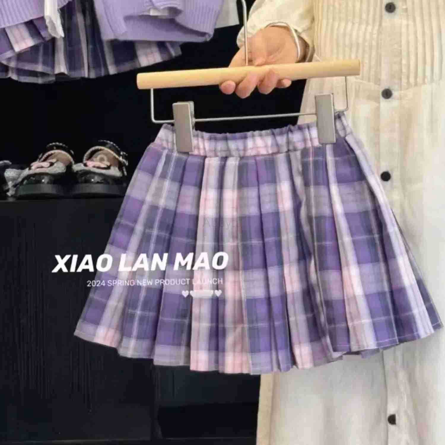 Sanrio Anime Girls JK Suit Spring New College Style Three-piece Set Cute Childrens Uniform Pleated Skirt Kuromi Kawaii Sweater H251216