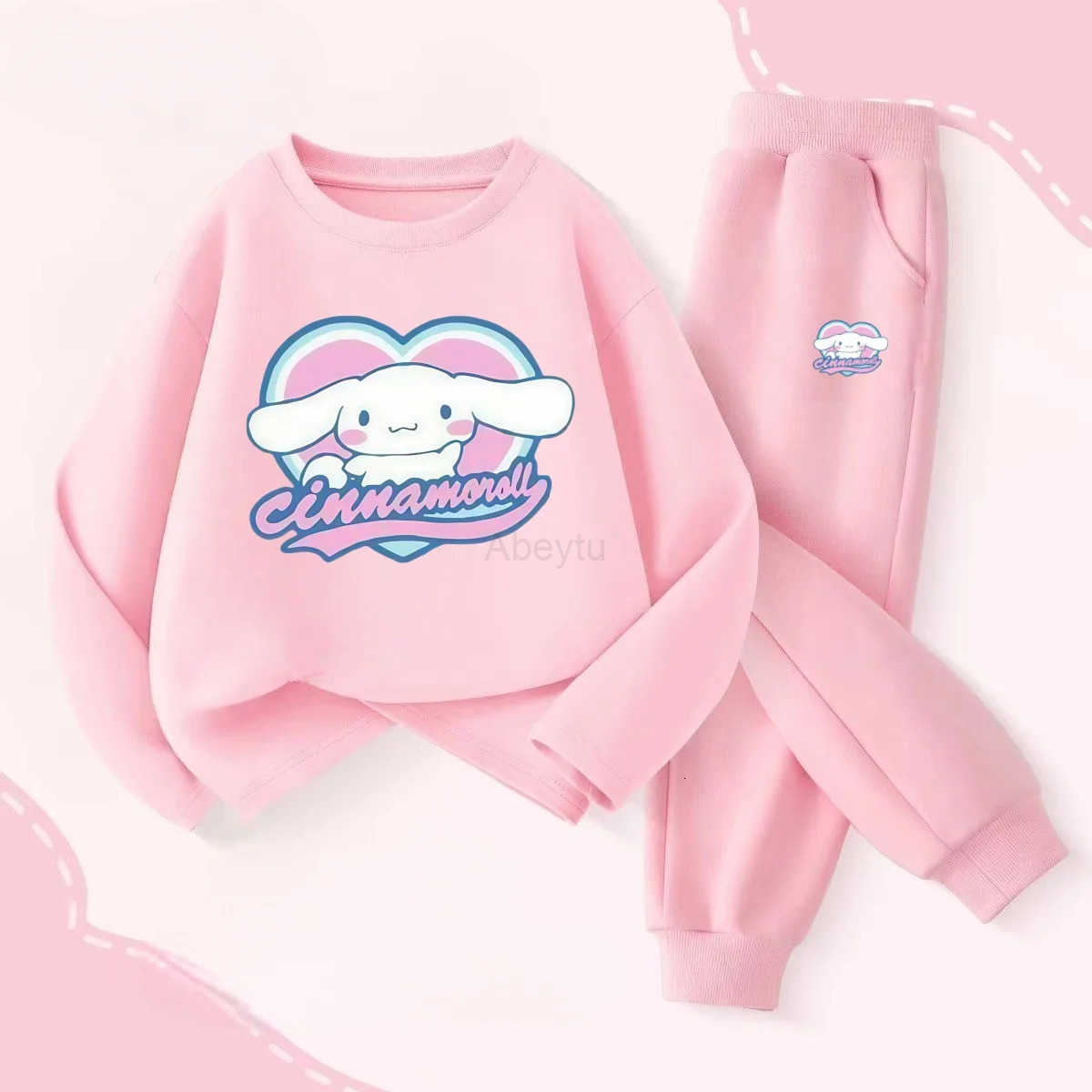 Sanrio Autumn Baby Girl Clothes Set Cartoon Printed Pullover Sweatshirts Top And Pants Bottom 2 Pieces Suit Kid Children Boy H251216112