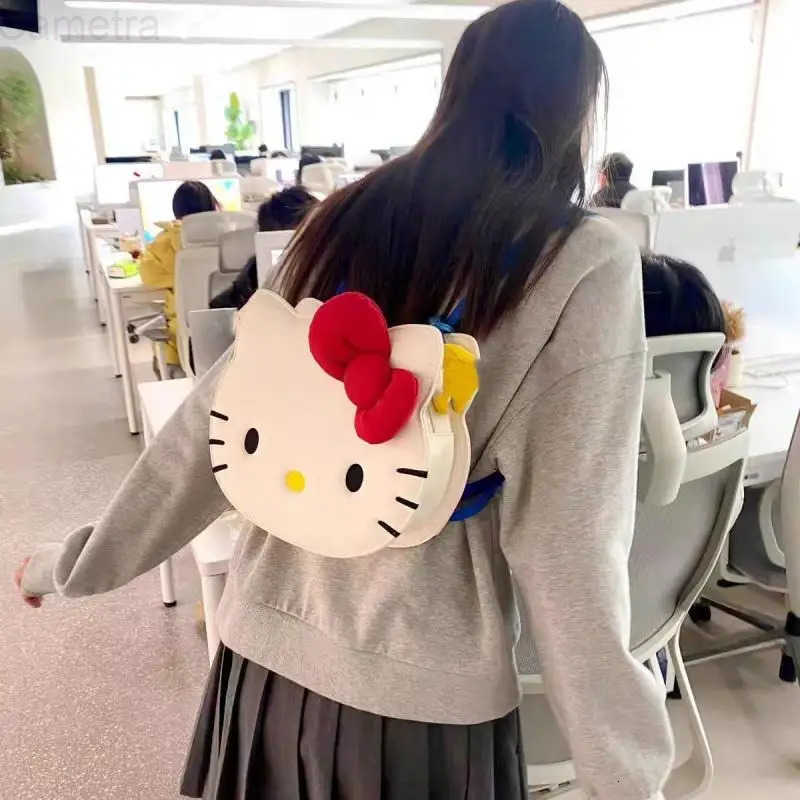 Sanrio Cute Cartoon Kawaii Sanrioed Hellokitty Backpack for Middle and High School Students Large Capacity Backpack Commuting Bag Gift H251216