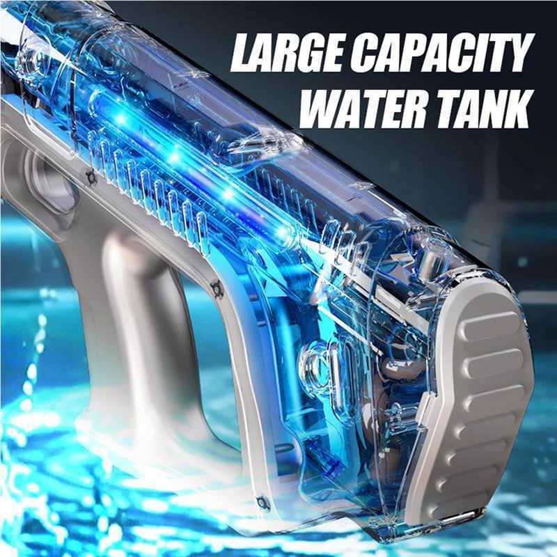 Childrens Fully Automatic Water Storage Gun Large Capacity Electric Water Absorbing Toy Gun Summer Outdoor Water Toy Gift H251216