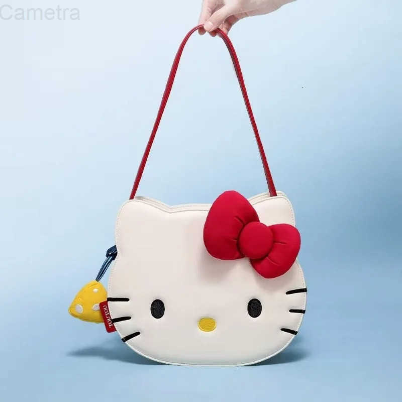 Sanrio Hello Kitty Cute Cartoon Fashion Three-dimensional Handbag Japanese Shoulder BagStyle Y2k Girl One-shoulder Cartoon Bag H251216