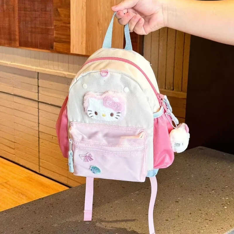 Sanrio Cute cartoon characters Hello kitty backpack Creative design Large capacity backpack Cute student schoolbag Cute holiday gift H251216