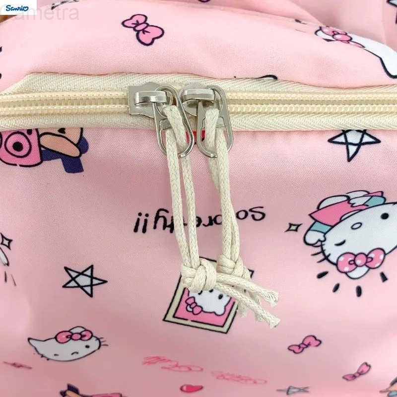 Sanrio new cartoon Hello Kitty large capacity backpack for students lightweight and cute high-quality nylon backpack H251216