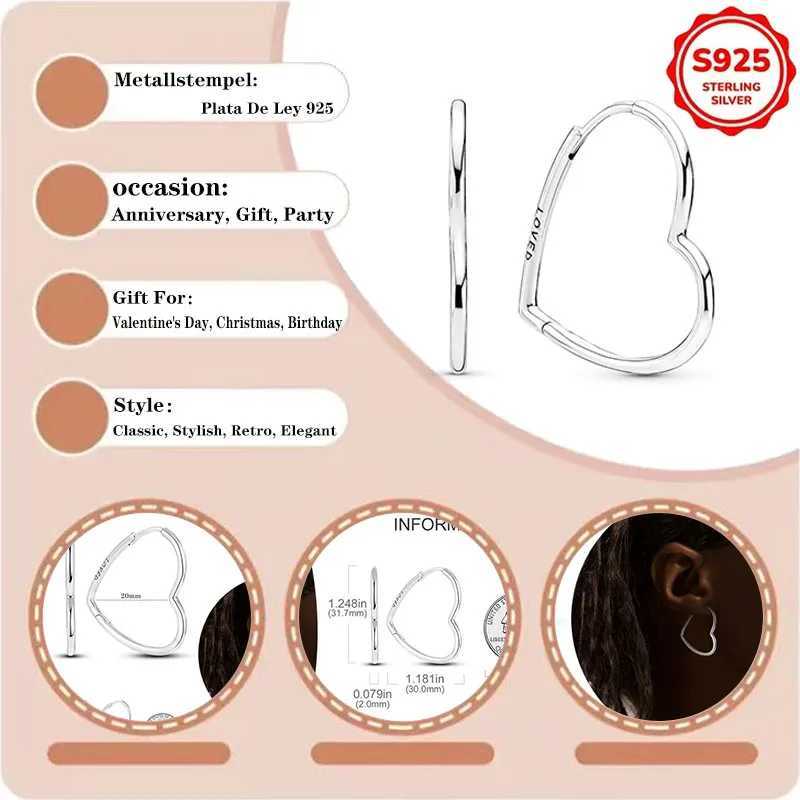 Charms White Heart-Shaped Earrings Studs Plata De Ley 925 Silver Pendant Womens Fashionable Exquisite Jewelry gifts G251216