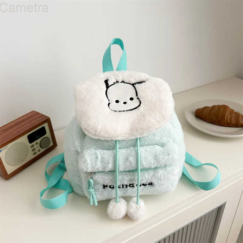 Sanrio Lovely Embroidery Stuffed Backpack Cartoon Hello Kitty Kuromi Cinnamoroll High-capacity Backpack for Students Schoolbag H251216