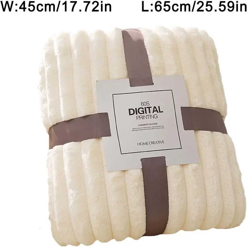 New Double Sided Warm Blanket Warm Skin-Friendly Conditioning Quilt Solid Color Ultra Soft Plush Striped Blankets H251216 - view 7