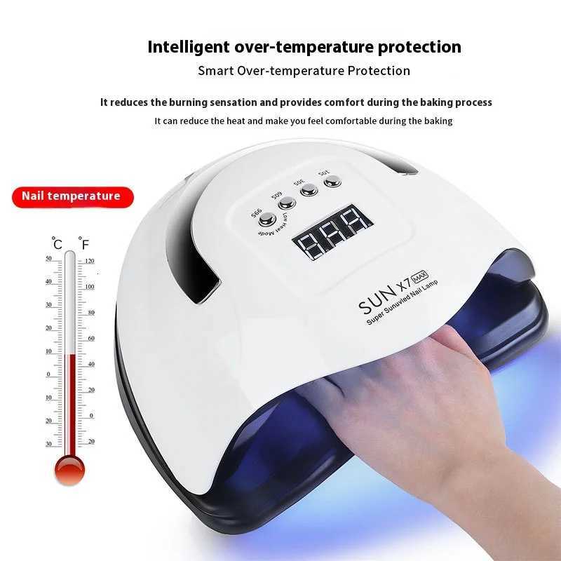 Professional 180W Nail Lamp UV LED Gel Polish Dryer with Handle 57 Lights SUNX7MAX for Salon and Home UseT251216