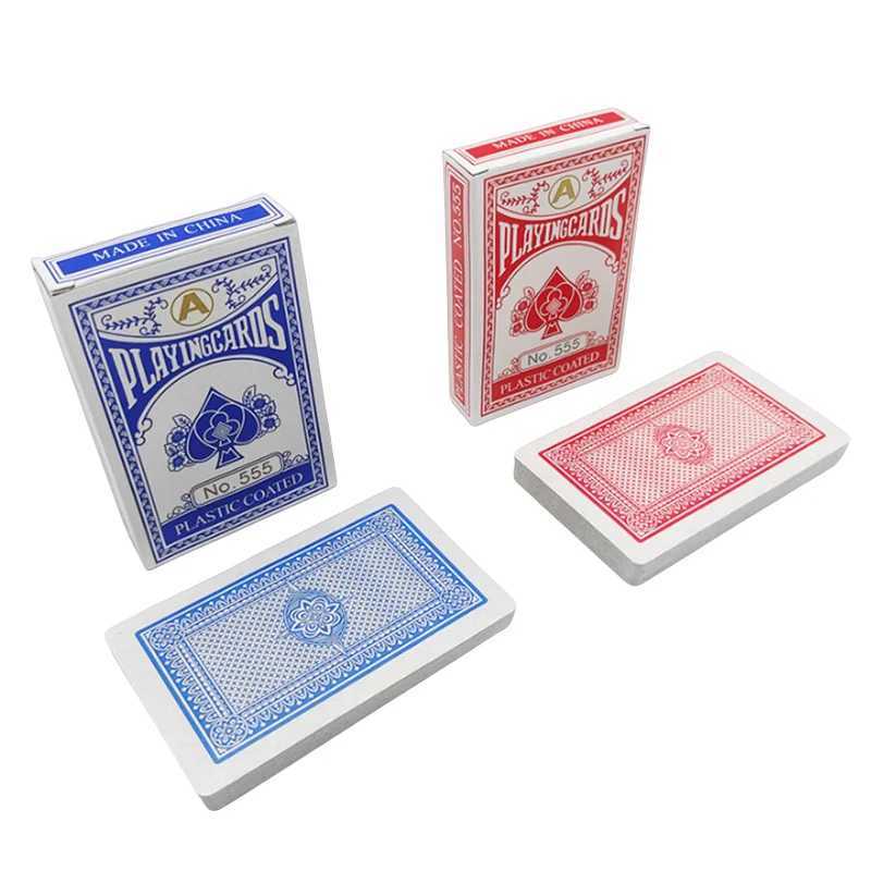 New 54 pieces/set Grey Core Paper King Deck Playing Cards Magic Tool Party Table Game Red Blue C251216