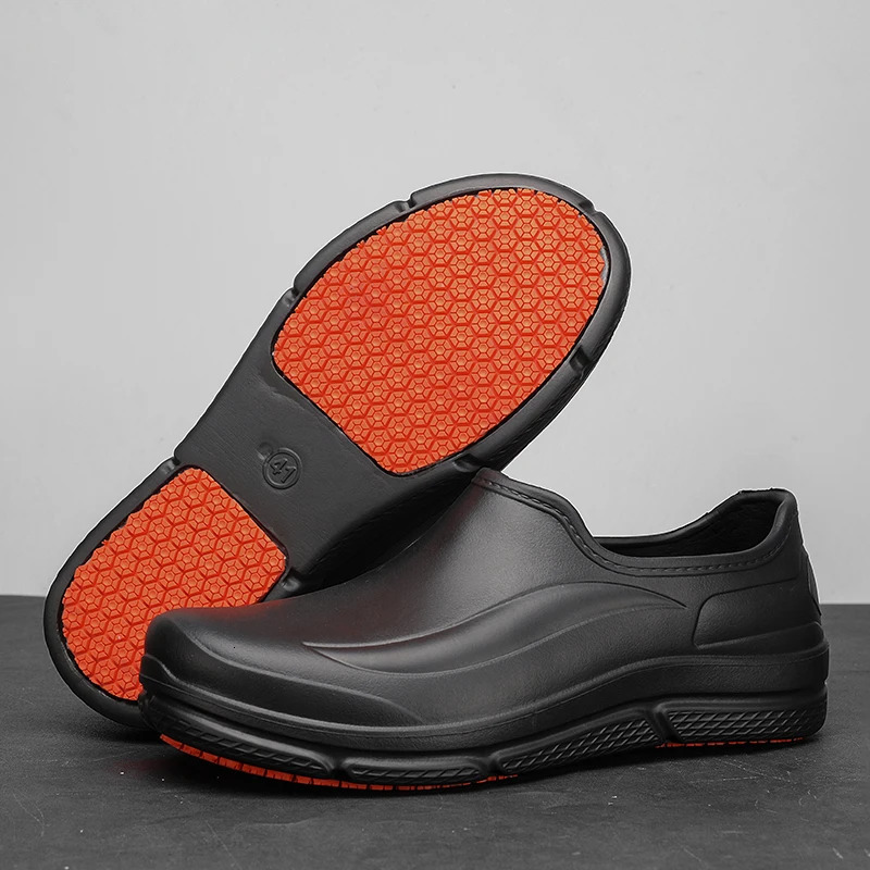 2025 Men Women EVA Chef Shoes Non-slip Waterproof Oil-proof Shoes Comfortable Workers Slippers Outdoor Fishing Shoes Size 36-45 251215