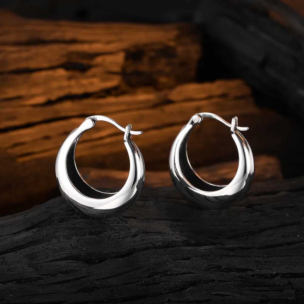LiHong Real 925 Sterling Silver Smooth Vintage Earring High-quality U Shape Hoop Earrings For Women Wedding Party Fine Jewelry G251216