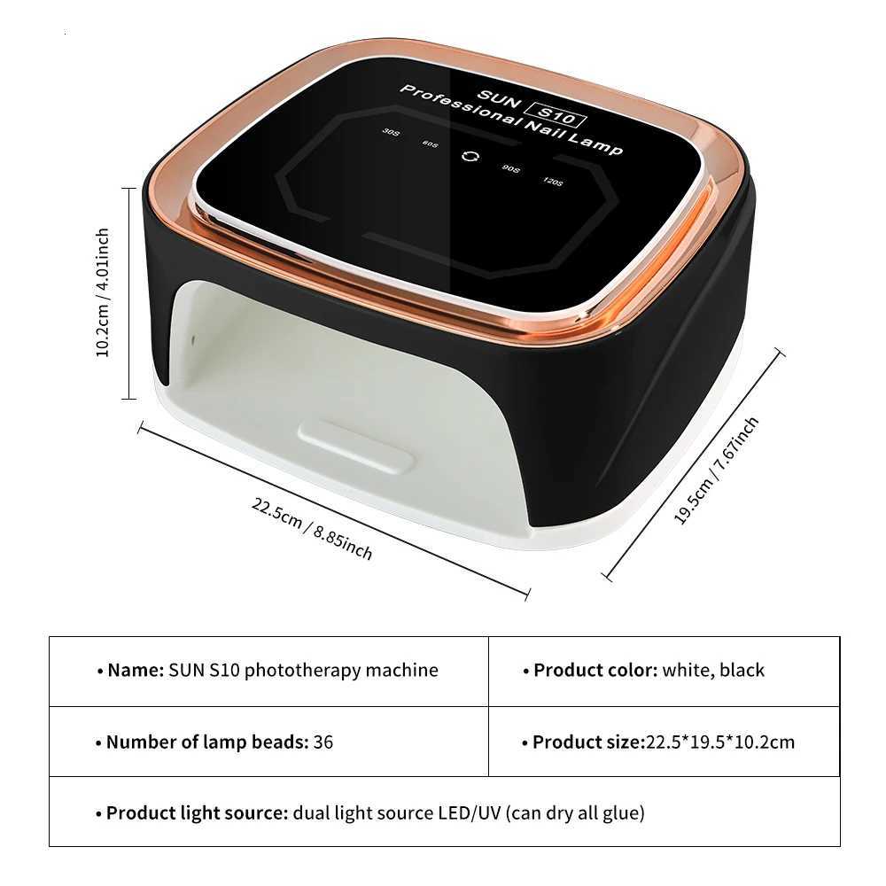 Professional Nail Art UV LED Light Rechargeable Dryer Smart Wireless HD Display Nail Drying Light for Fast Curing of All GelsT251216
