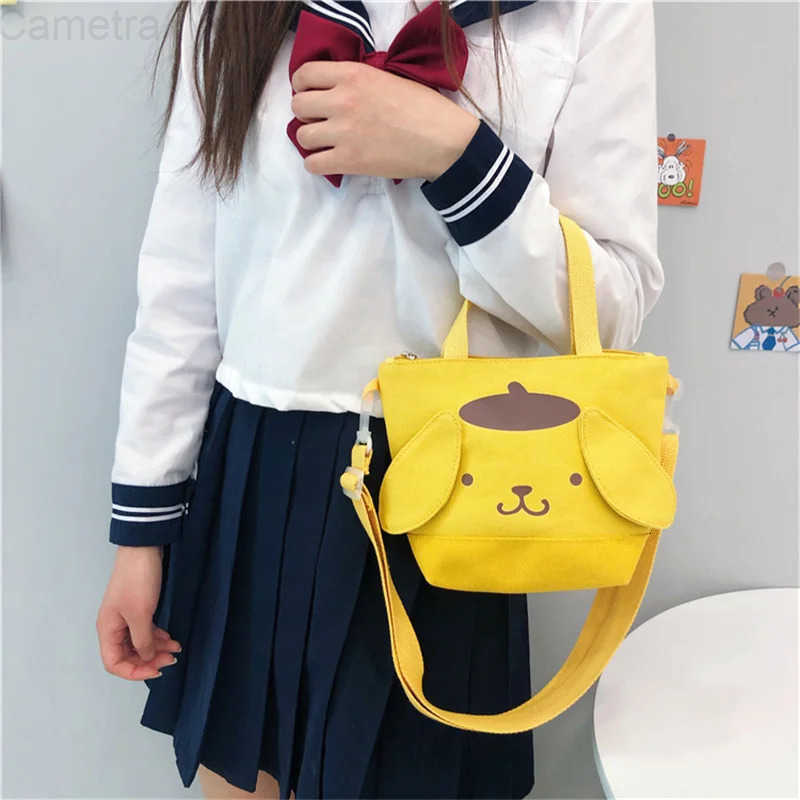 Sanrio Kawaii Cinnamoroll Pom Purin Shoulder Bags Cute Cartoon Messenger Bags Students Backpacks Handbags Children Christmas Gifts H2512161