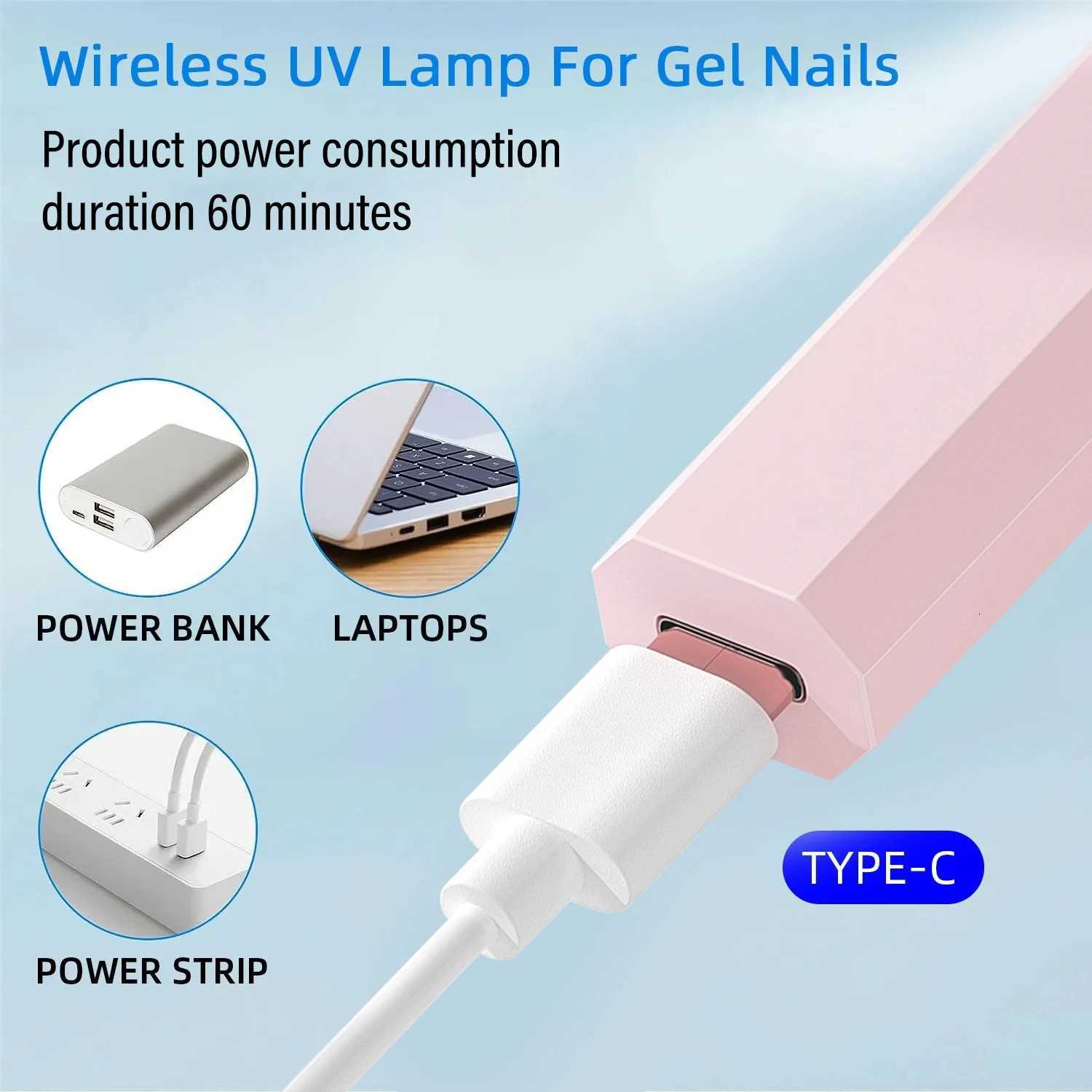 YIKOOLIN Mini 3W UV LED Nail Lamp Portable USB Nail Dryer for Gel Nails Handheld UV Light UV Lamp For Gel Dry Home UseT251216
