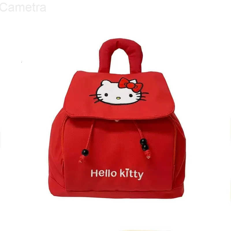 Sanrio Cute Kitty Cat Japanese Cartoon Style Outdoor Casual Womens Backpack Student Bookbag Creative Campus Sensation Dual-Strap Bag H2512161