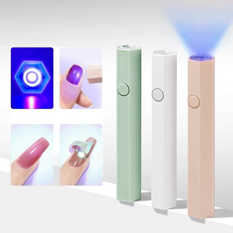 HALAIMAN Mini Portable Flashlight Nail Dryer Uv Led Lamp For Gel Nails Polish Drying Lamp Manicure Nail Art Tools MachineT251216