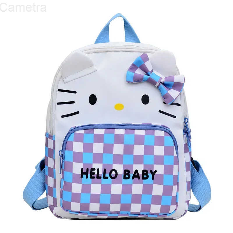 Sanrio New Shoulder Bag Cute Cartoon hello kitty Backpack Large Capacity Kindergarten Schoolbag Nylon boy girl Student Handbag H251216