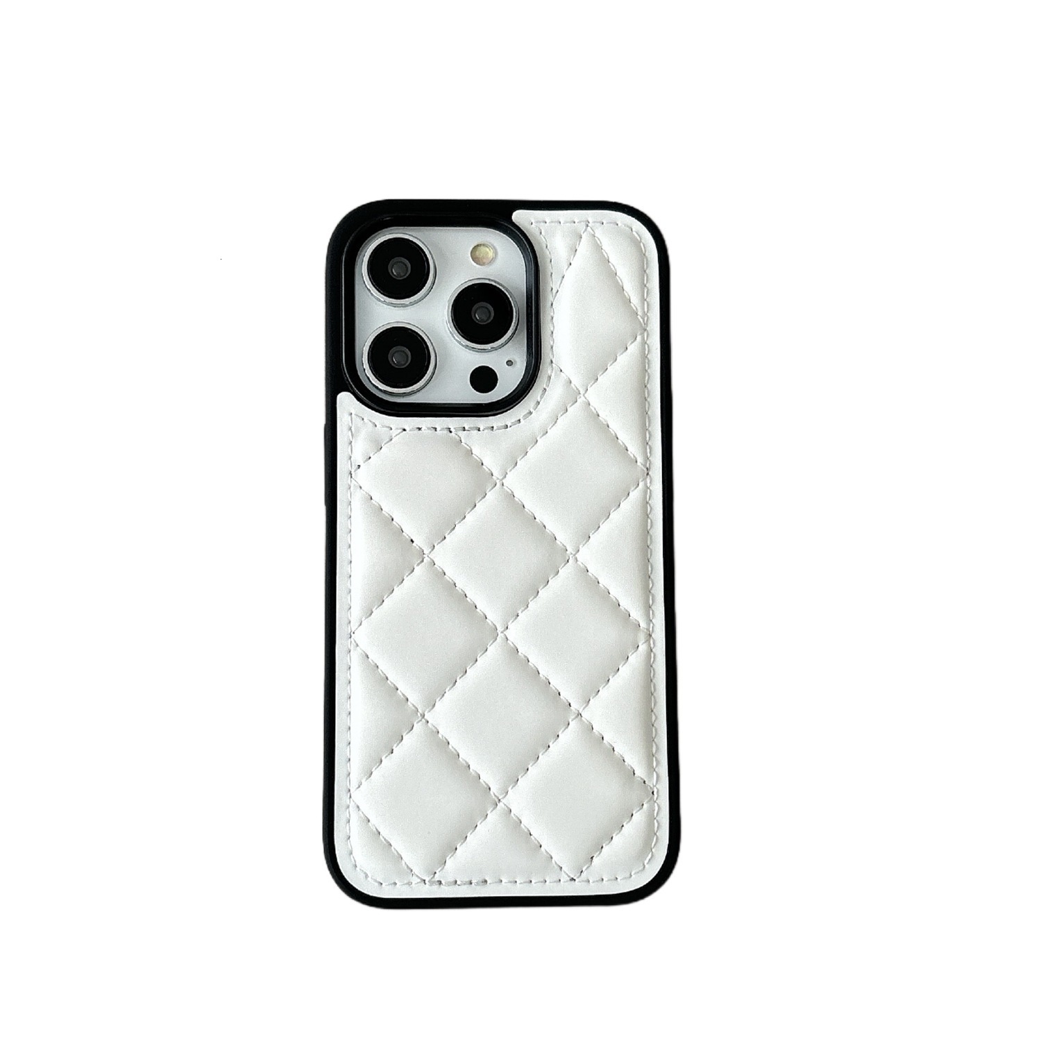 Compatible with iPhone 17 Pro Max Quilted Chanel Style Down Jacket Phone Case Apple 15 3D Solid Color 14 Cross-Border