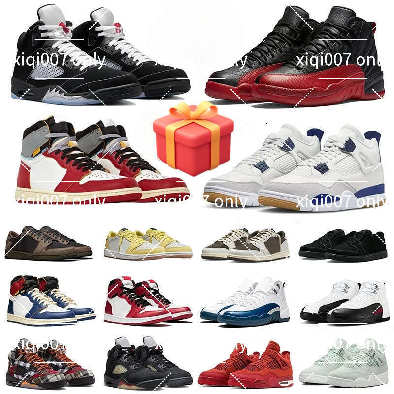 12s Men Breathable Comfortable 4s Fear Navy Flu Game 5s Black Metallic Basketball designer Sneakers Women Shoes