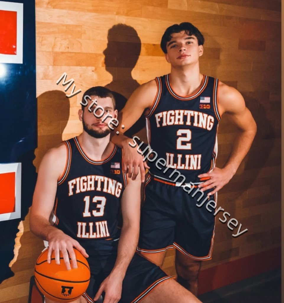 2026 Illinois Fighting Illini College basketball jersey Mirkovic 0 Brandon Lee 1 Petrovic Ivisic Jakstys Wagler Ivisic Fagbemi Boswell Andrej Stojakov