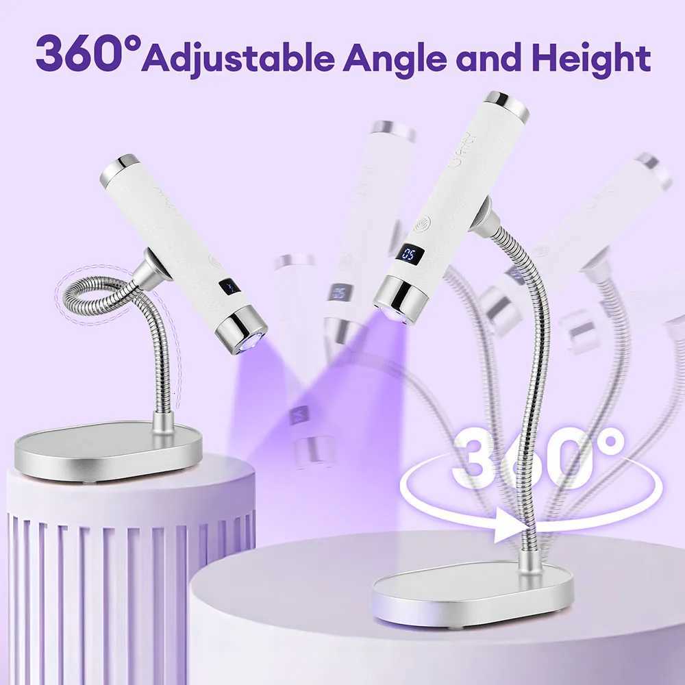Mini UV LED Nail Lamp Desktop Handheld Drying Light Nail Art Stand Lamp Nail Gel Polish Quick Dry Nail Art Dryer Manicure ToolT251216
