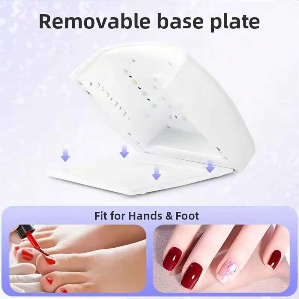 Wireless UV LED Nail Lamp 66W Lamp For Nail 33LEDS 7800mAh Rechargeable Curing Lamp with 4 Timer Settings Nail Art Manicure ToolT251216