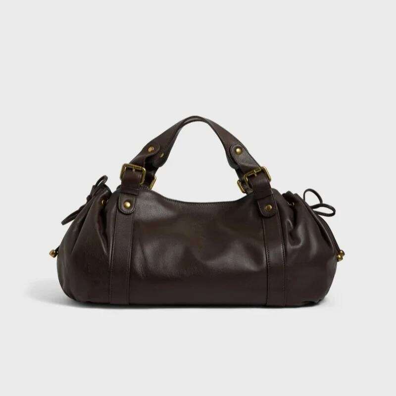 Womens Vintage PU Leather Handbags Large Capacity Solid Color Tote Shoulder Bag for Everyday Use 1100368158