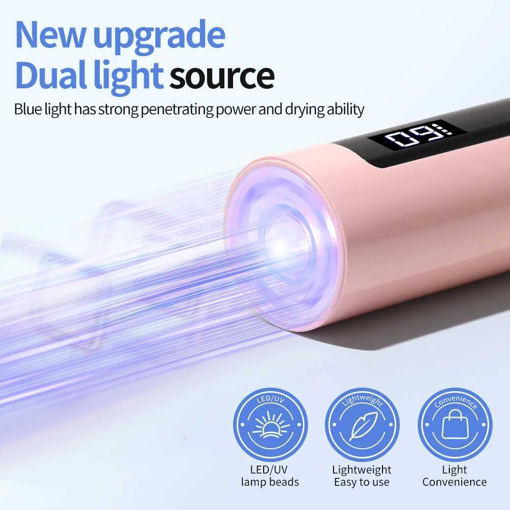 Touch Lamp Nail UV LED Dryer Portable Rechargeable Flashlight UV Light for Drying Nails Gel Polish Lamps Machine Pin Cure ToolsT251216