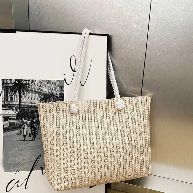 Fashion Large Capacity Straw Tote Bag Designer Women Handbags Handmade Woven Summer Beach Bag Casual Bali Travel Big Purse M251216