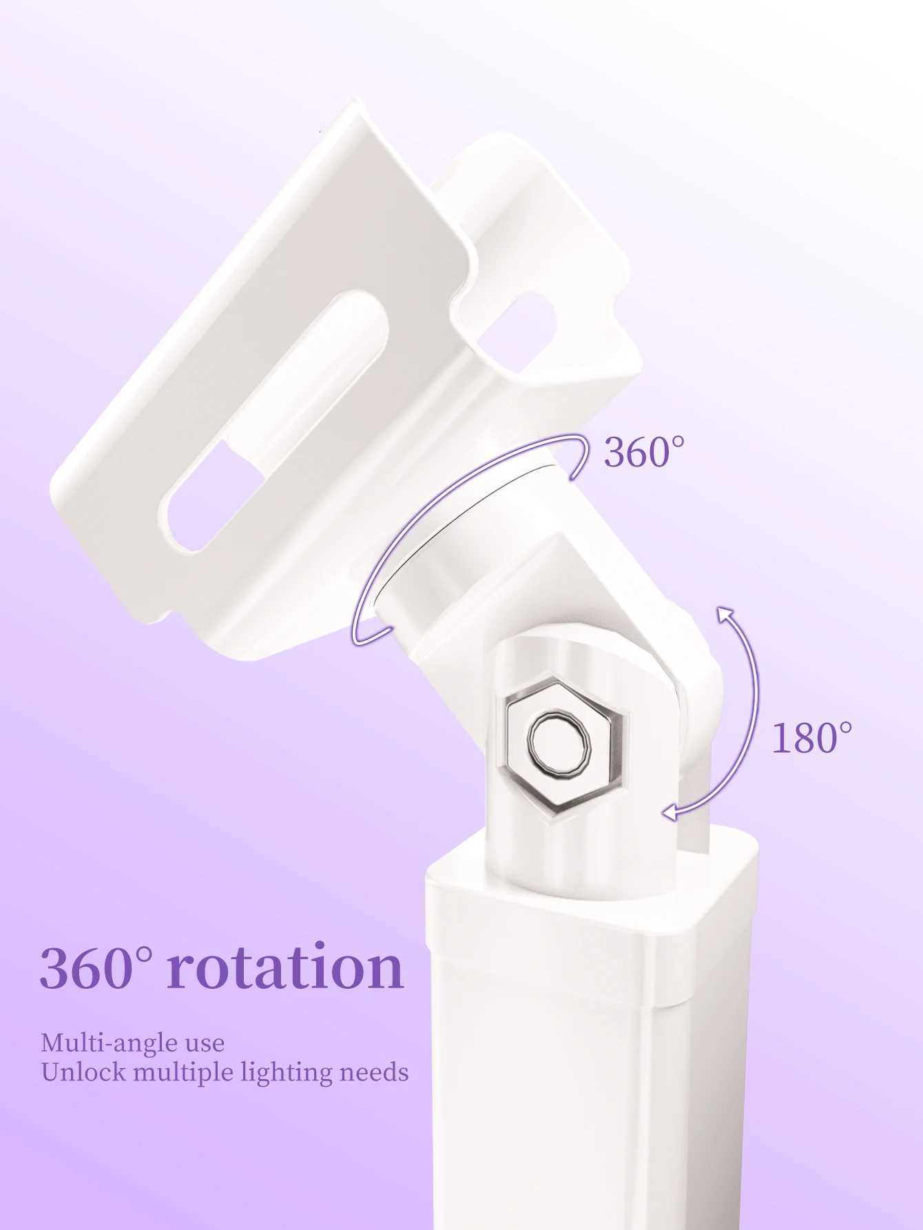 1pc White Mini Rechargeable UV LED Nail Art Lamp with Stand for Gel Nail Quick Drying Manicure Machine UV LED Gel Nail PolishT251216