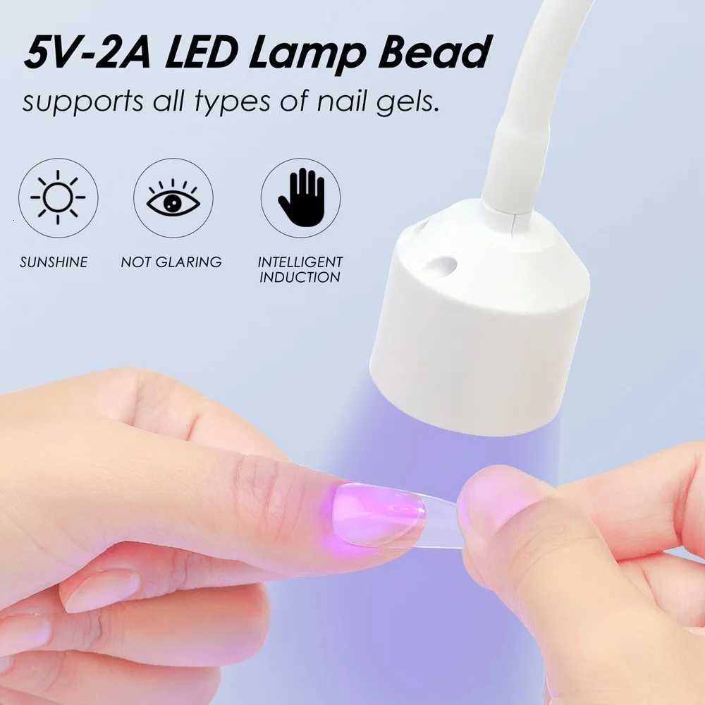 LULAA Mini Nail Dryer Uv Led Nail Lamp Foldable Curing Lights Desk Lamp For Nail Gel Polish Quick Dry Nail Art Dryer ManicureT251216