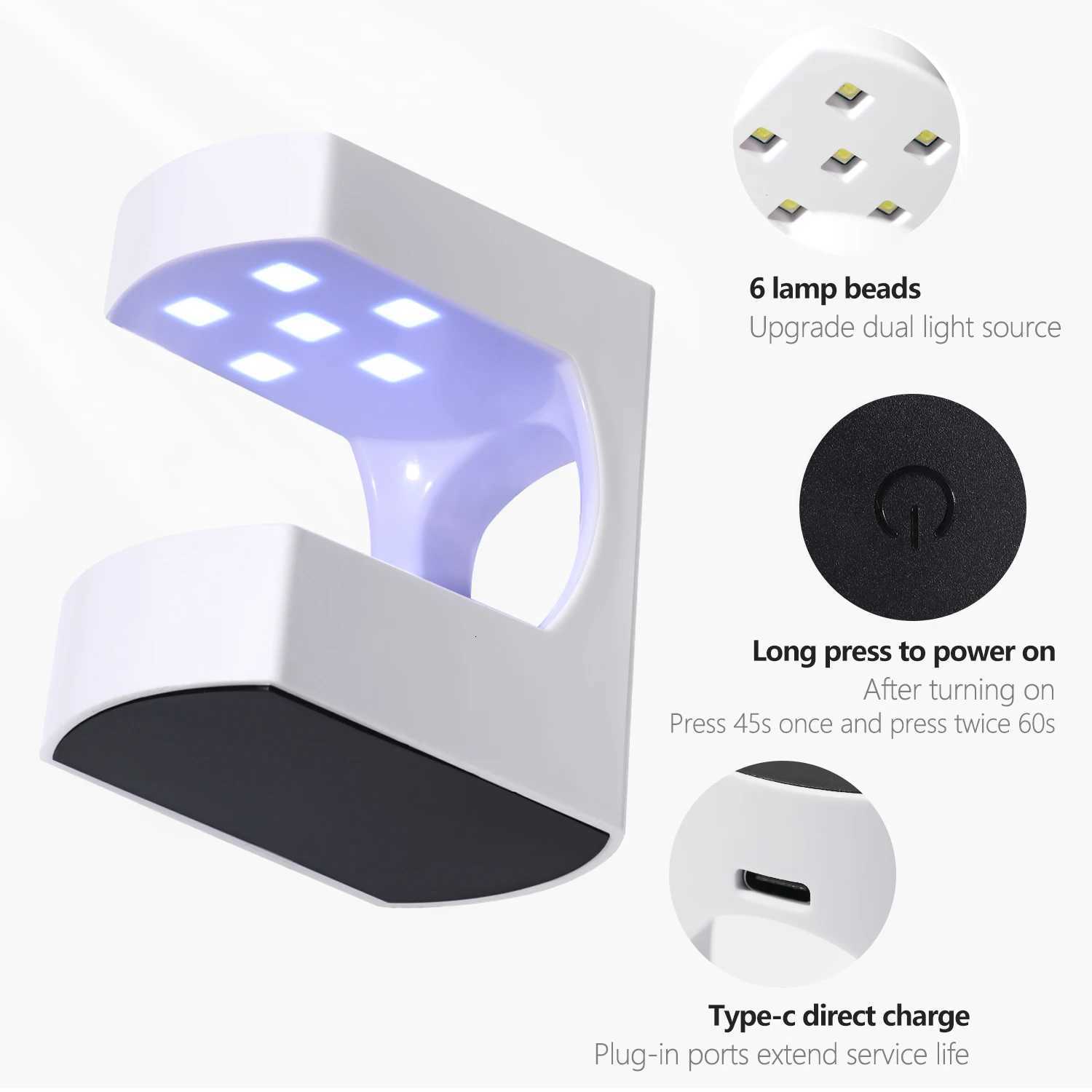 Nail Lamp Touchscree Charm Intelligent Nail Dryer Gel Polish Drying Lamp Led Lamp Nail Photo MaChine Tool Salon EquipmentT251216