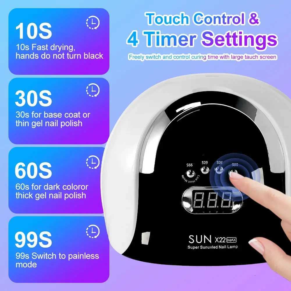 72 LED Nail Art Lamp UV Nail Dryer with Automatic Sensor for Curing Gel Polish Nail Art Machine LightT251216