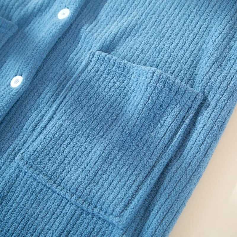 Button Long Wedding Dress Womens Nightgown Warm Thick Sleepwear Bathrobe Winter Loose Fleece Velvet Woman Shower Robe Pocket C251216