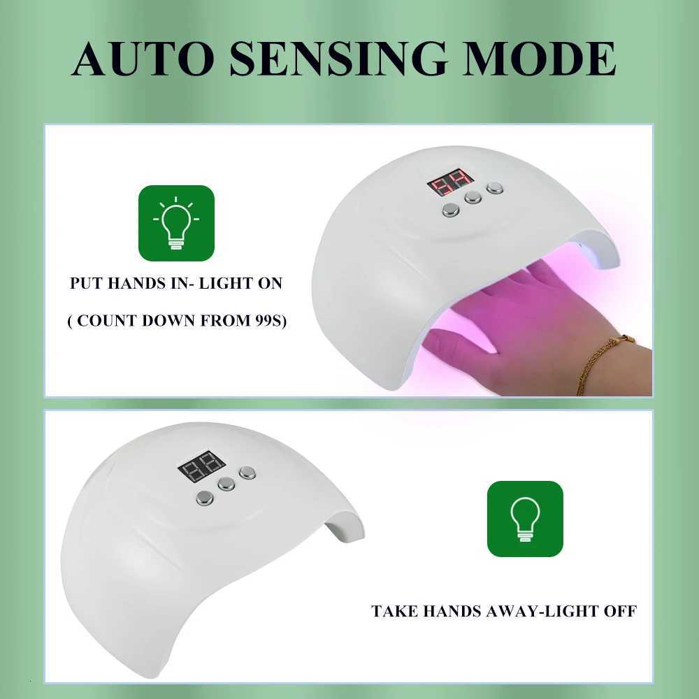 48w Portable USB Nail Dryer 24pcs Beads UV Led Nail Lamps UV Light For Nails Gel Polish Drying Machine Manicure Salon ToolT251216
