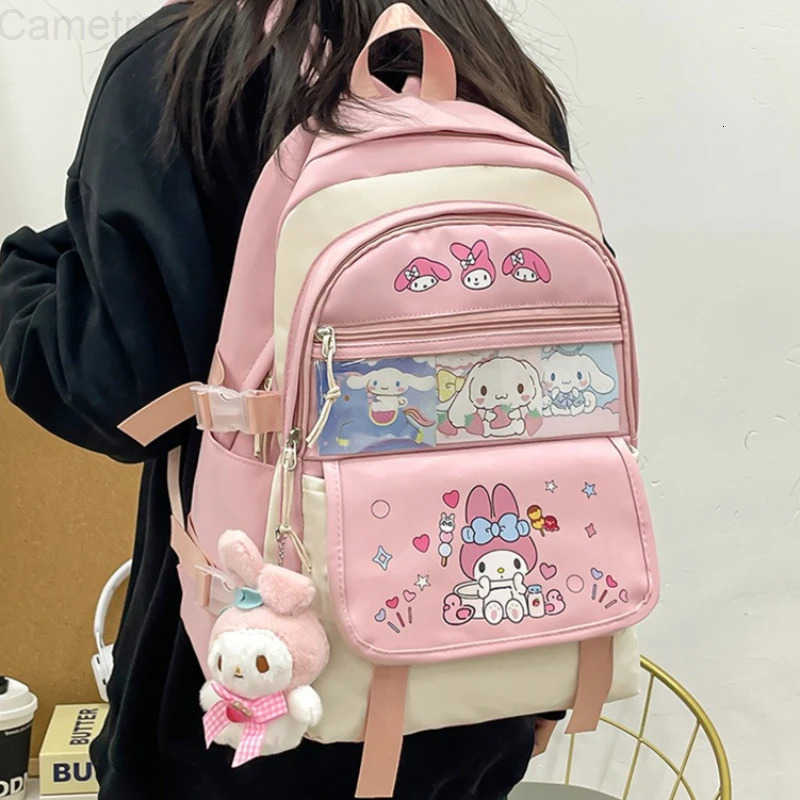 Sanrio Kuromi Cinnamoroll Pompompurin Melody Backpack with Handles Portable Large Capacity Cute Cartoon Animation Surprise Gift H251216