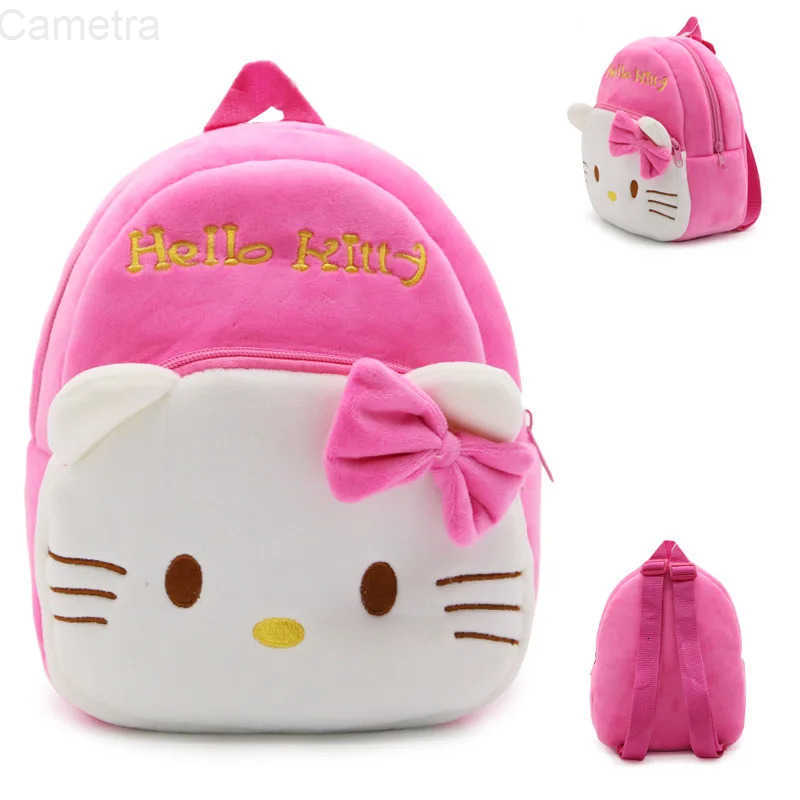 Sanrio Hello Kitty Plush Backpack Cartoon Anime Cute Backpack Kindergarten Schoolbag Baby Kawaii Backpack Cosplay Fashion Gifts H251216