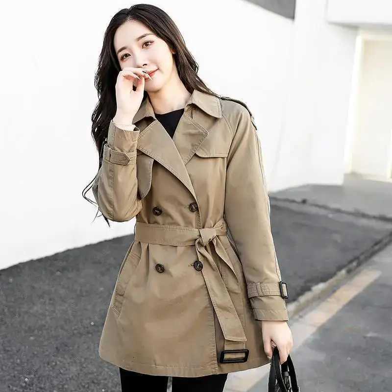 Windbreaker Womens Versatile 2025 Spring Autumn New Fashion Clothing Korean Jacket Trench Coat for Women Oversize Women CoatT251216