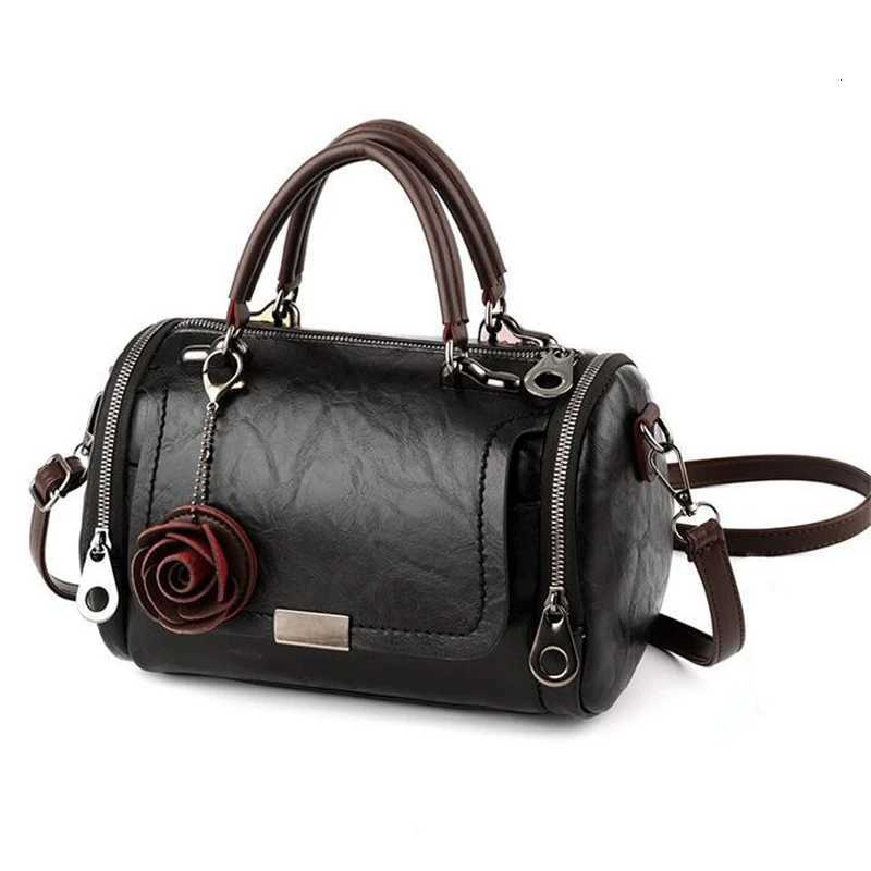 Fashion Women Shoulder Bag with Flower Pendant Ladies Totes Party Purse Boston Handbag Casual Female Messenger Crossbody Bags M251216