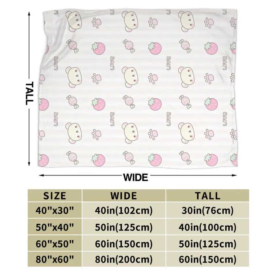 Rilakkuma Candy Strawberry Korilakkuma Blanket Plush Funny Warm Throw Blankets for Bedding Lounge Winter H251216 - view 5