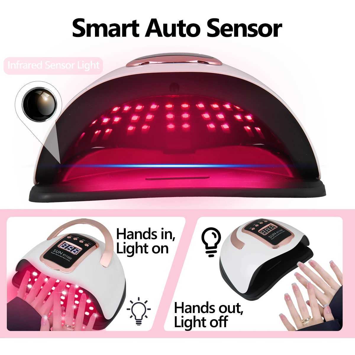 Professional Nail LightLED UV Light Dryer for Nails Gel Polish with 90 Lamp Beads 4 Timer Setting LCD Touch Display ScreenT251216
