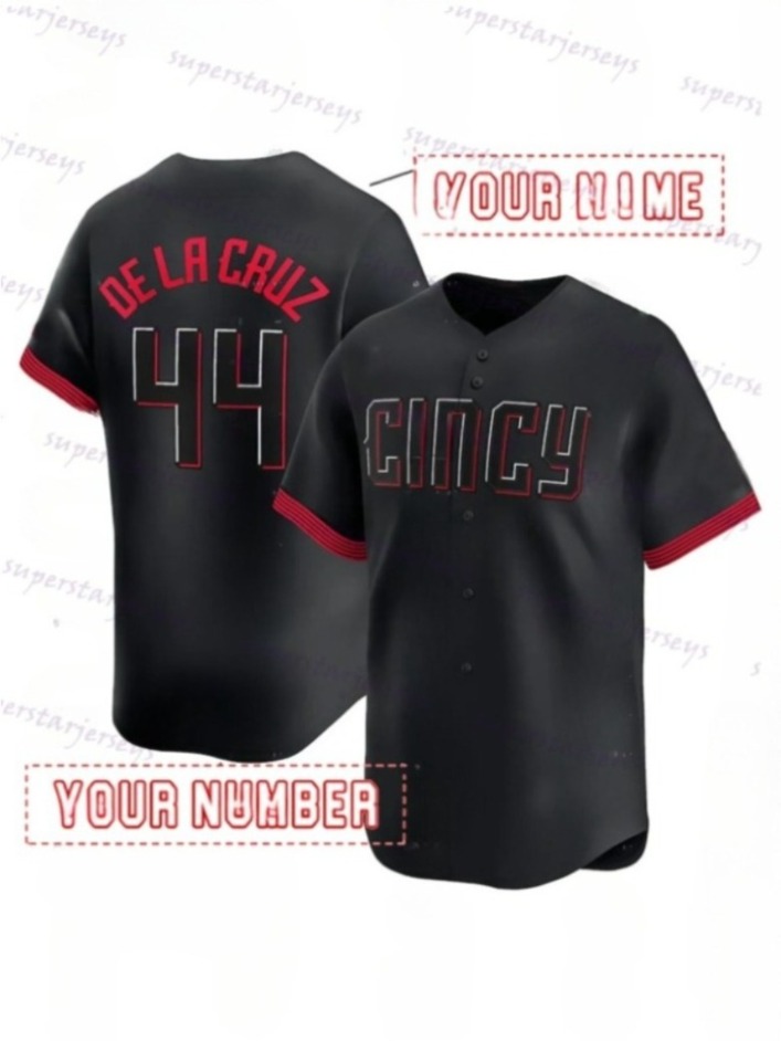 Jerseywearer Stores 44 Reds Elly De La Cruz Baseball Jerseys Tyler Stephenson Hunter Greene Spencer Steer CincinnatiJerseys City Personalize Mens Womens Youth