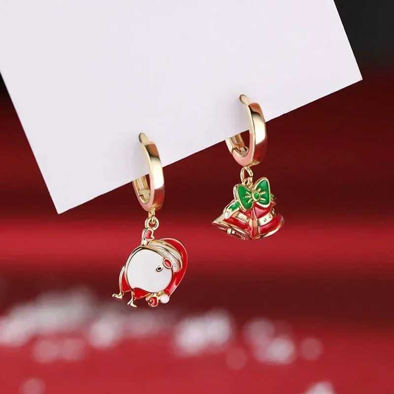 New 925 Sterling Silver Ear Needle Christmas tree/snowflake pendant Hoop Earrings For Women fashion Christmas gifts accessories G251216