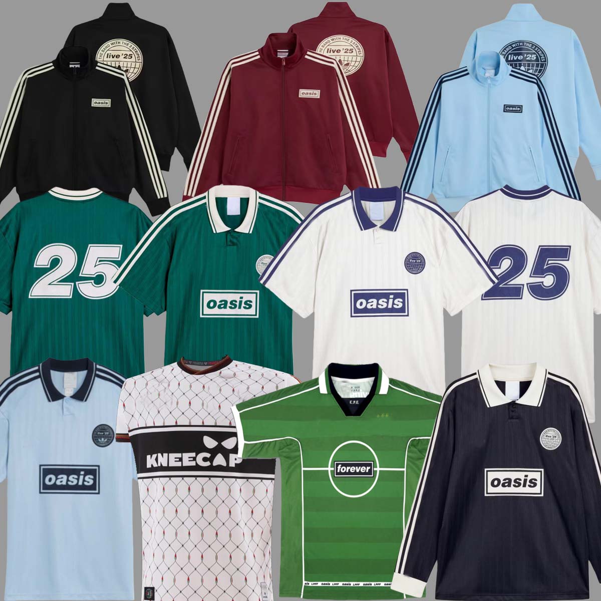 24 25 26 Oasis Tour Jacquard Jersey soccer maillot de foot football black Oasis Live Bohemians 2025 2026 135th Anniversary Football Shirts Fontaines OasisS jacket