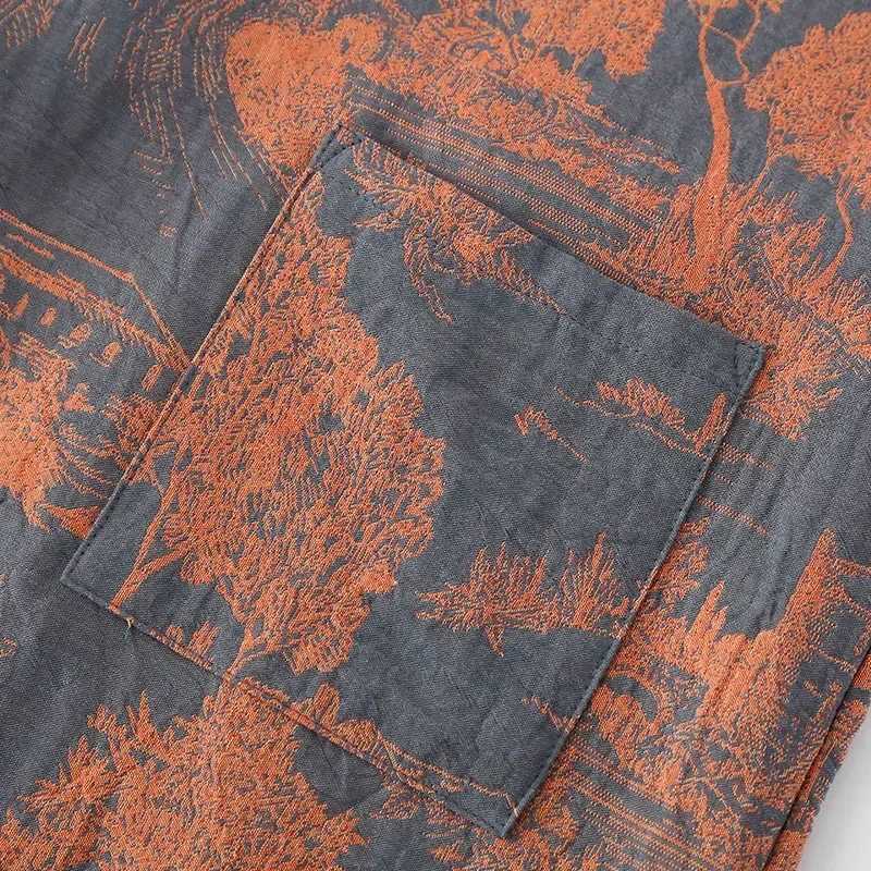 Blue Green Colors Printed Robe for Men Cotton Kimono Men Bathrobe for Spring and Summer Autumn Cotton Long Style Men Kimono Robe C251216