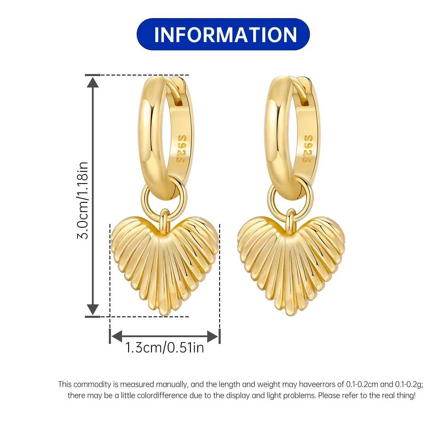 2025 925 Sterling Silver Heart Vintage Luxury Earrings Fashion 18K Gold Hoop Earrings for Women Piercing Jewelry Aretes G251216